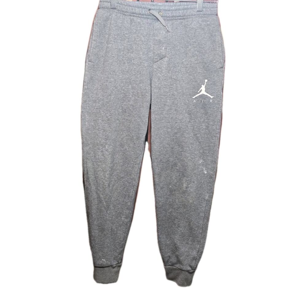NIKE Air Jordan Gray Fleece Pants Joggers Size Large Youth (12/13)